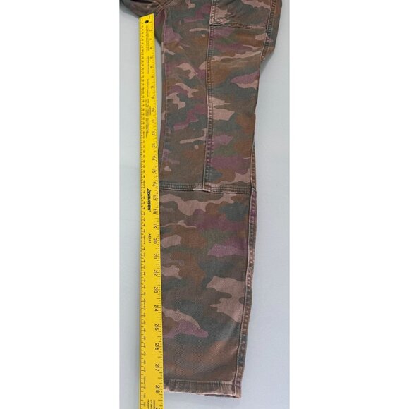 Anthropologie Camo Pants Women's Size 28 30X28 Jefferson Slim Utility Button Fly - Picture 7 of 10